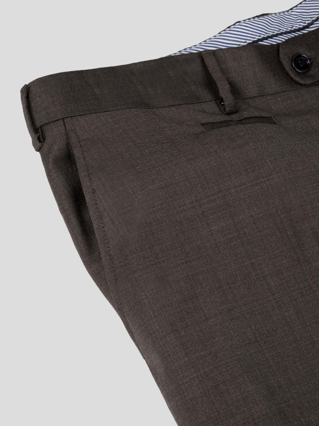 Pantalon Faux Uni Grande Taille Marron