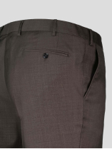 Pantalon Faux Uni Grande Taille Marron