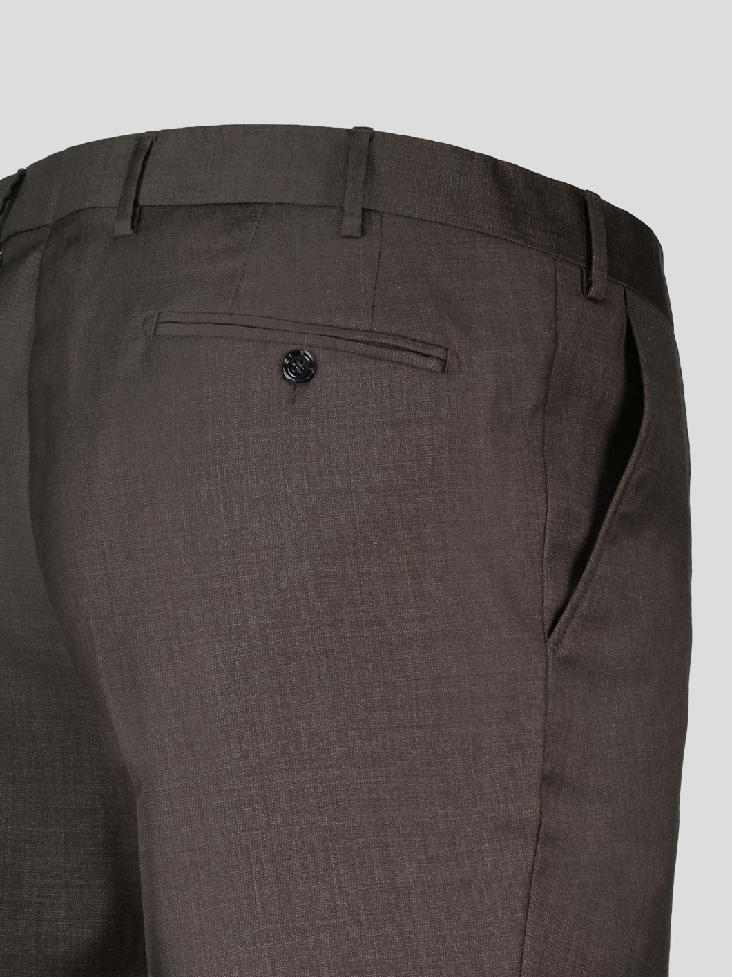 Pantalon Faux Uni Grande Taille Marron