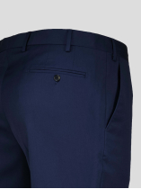 Pantalon en Gabrdine de Laine Grande Taille Marine
