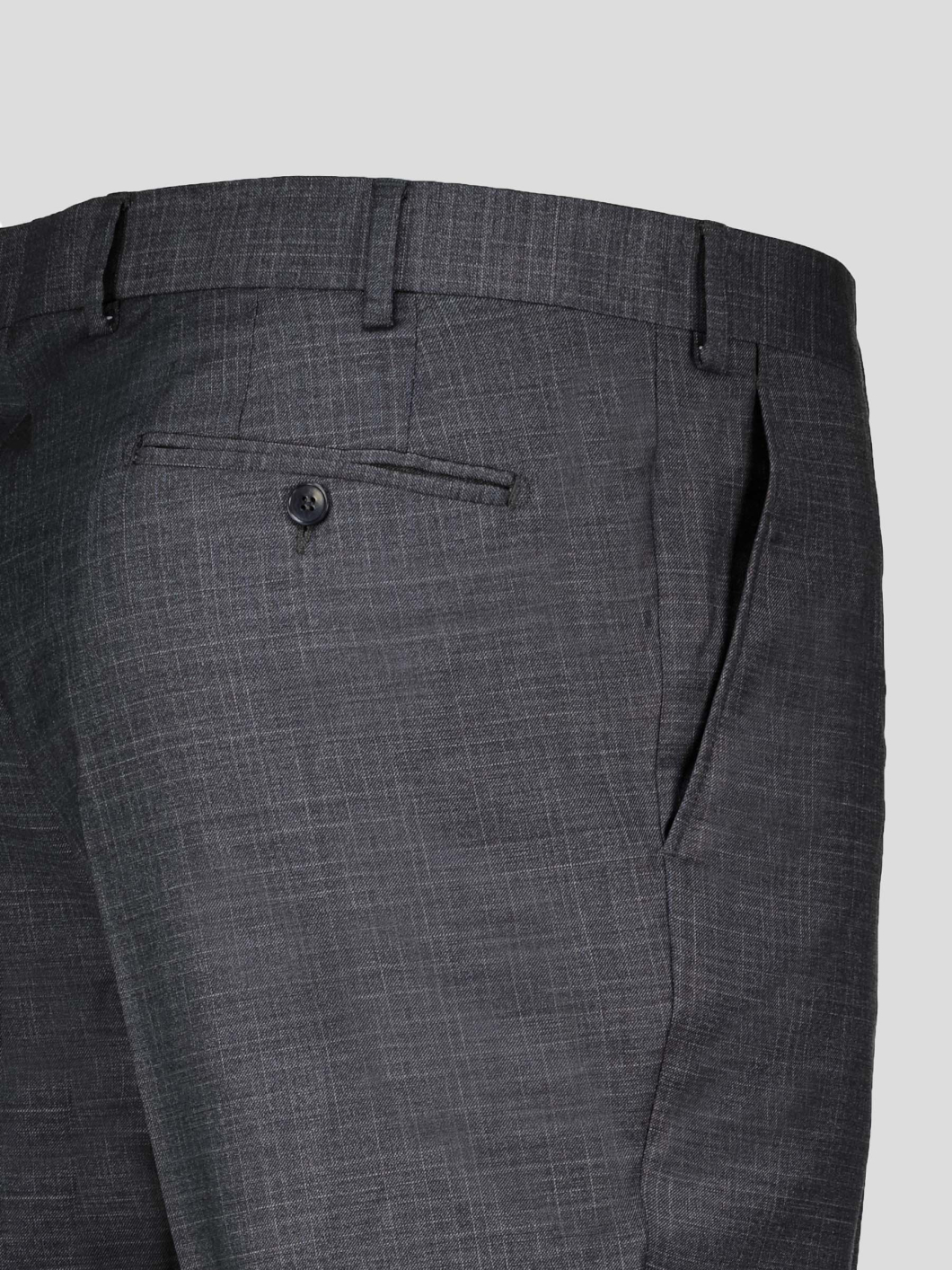 Pantalon Faux Uni Grande Taille Anthracite