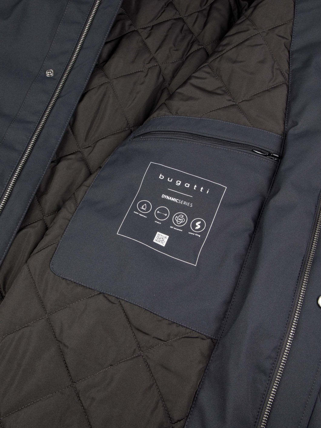 Parka Dynamic avec Capuche Amovible Grande Taille Marine