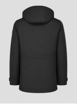 Parka Rain Series Capuche dans le Col Grande Taille Noire