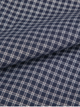 Pyjama Chaud à Carreaux Grande Taille Marine