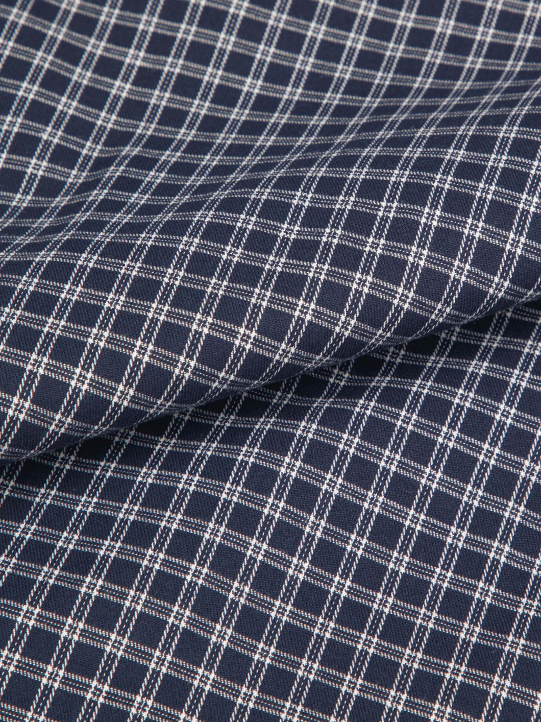 Pyjama Chaud à Carreaux Grande Taille Marine