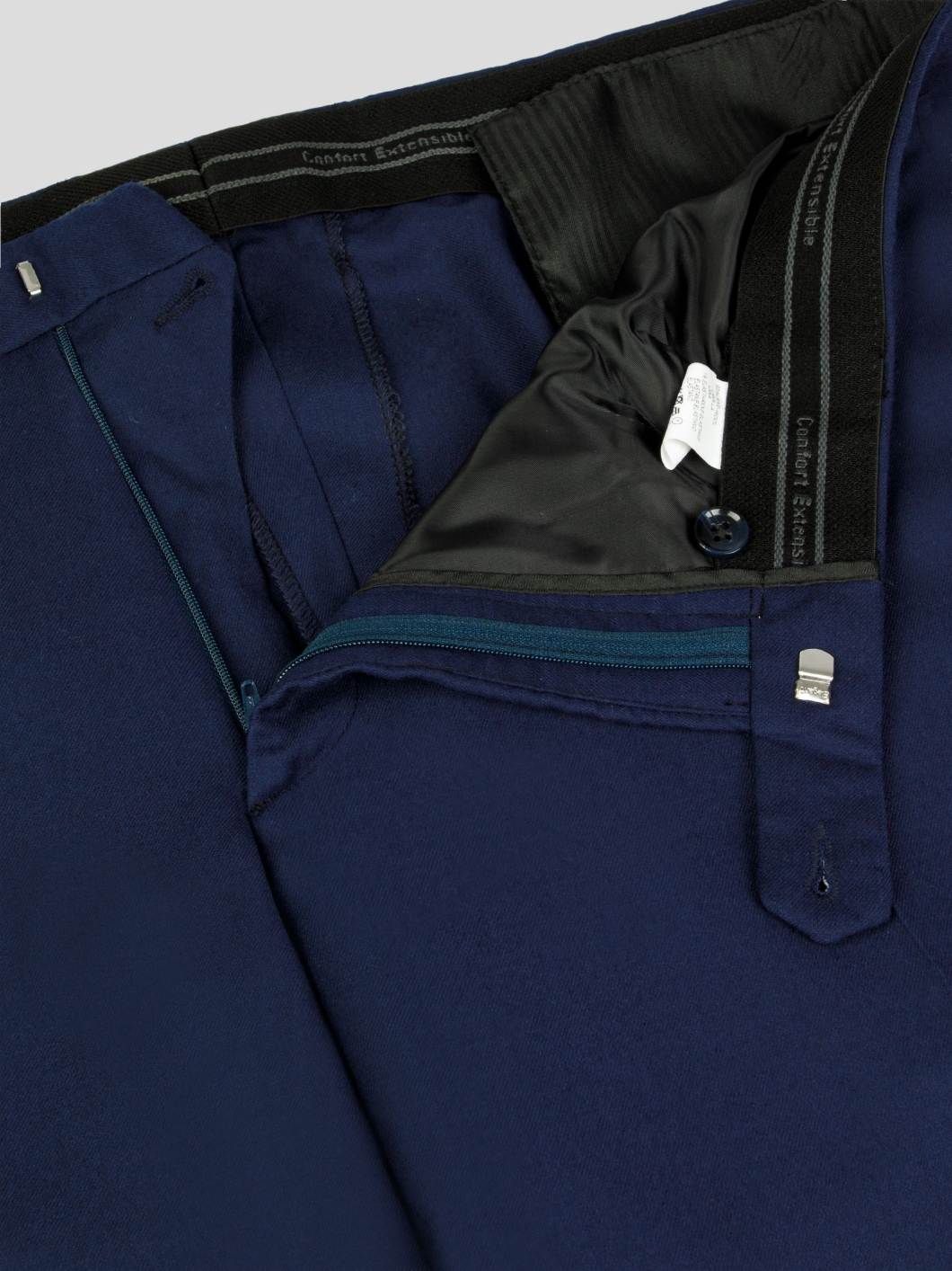 Pantalon Ville Flanelle Gabin Grande Taille Marine