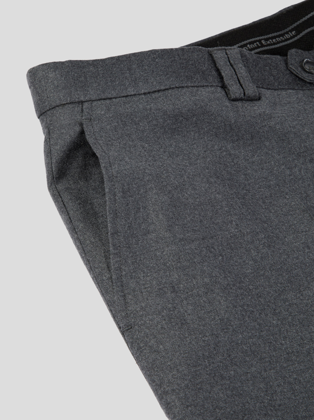 Pantalon Ville Flanelle Gabin Grande Taille Gris