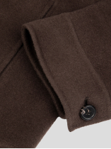 Blouson Non Doublé en Laine Grande Taille Marron