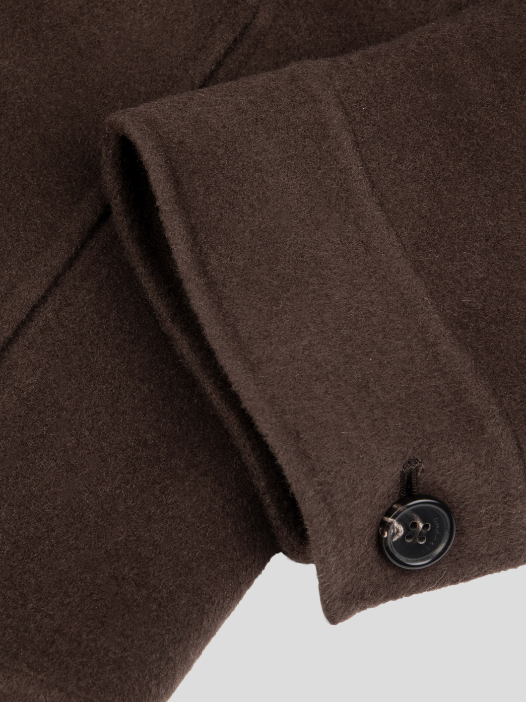 Blouson Non Doublé en Laine Grande Taille Marron