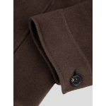 Blouson Non Doublé en Laine Grande Taille Marron