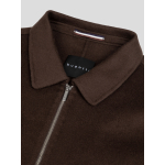 Blouson Non Doublé en Laine Grande Taille Marron