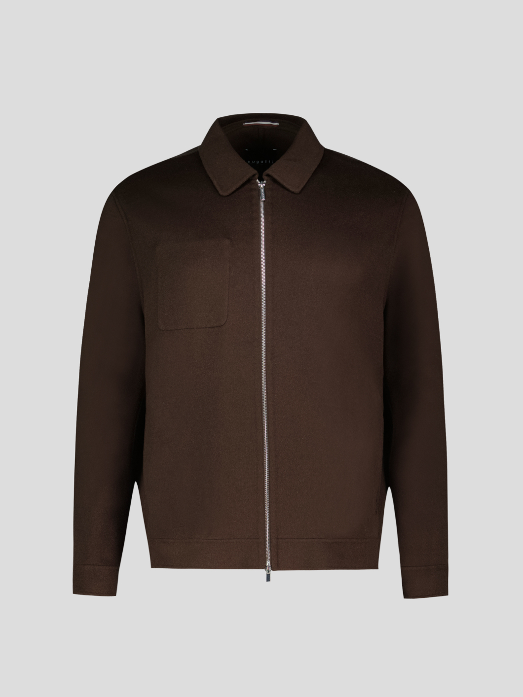 Blouson Non Doublé en Laine Grande Taille Marron