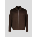 Blouson Non Doublé en Laine Grande Taille Marron