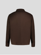 Blouson Non Doublé en Laine Grande Taille Marron