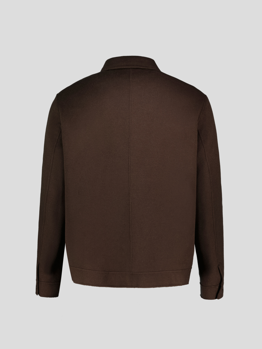Blouson Non Doublé en Laine Grande Taille Marron