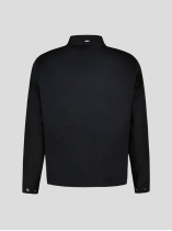 Blouson Doublé en Laine Mélangée Grande Taille Noir