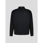 Blouson Doublé en Laine Mélangée Grande Taille Noir