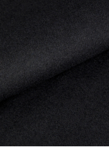 Blouson Doublé en Laine Mélangée Grande Taille Noir