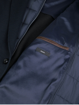 Veste Structurée avec Parmenture Grande Taille Marine