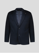 Veste Structurée avec Parmenture Grande Taille Marine