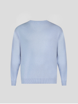 Pull Col V Como Grande Taille Bleu Ciel
