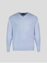 Pull Col V Como Grande Taille Bleu Ciel