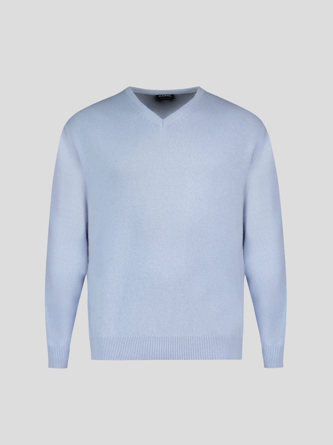 Pull Col V Como Grande Taille Bleu Ciel
