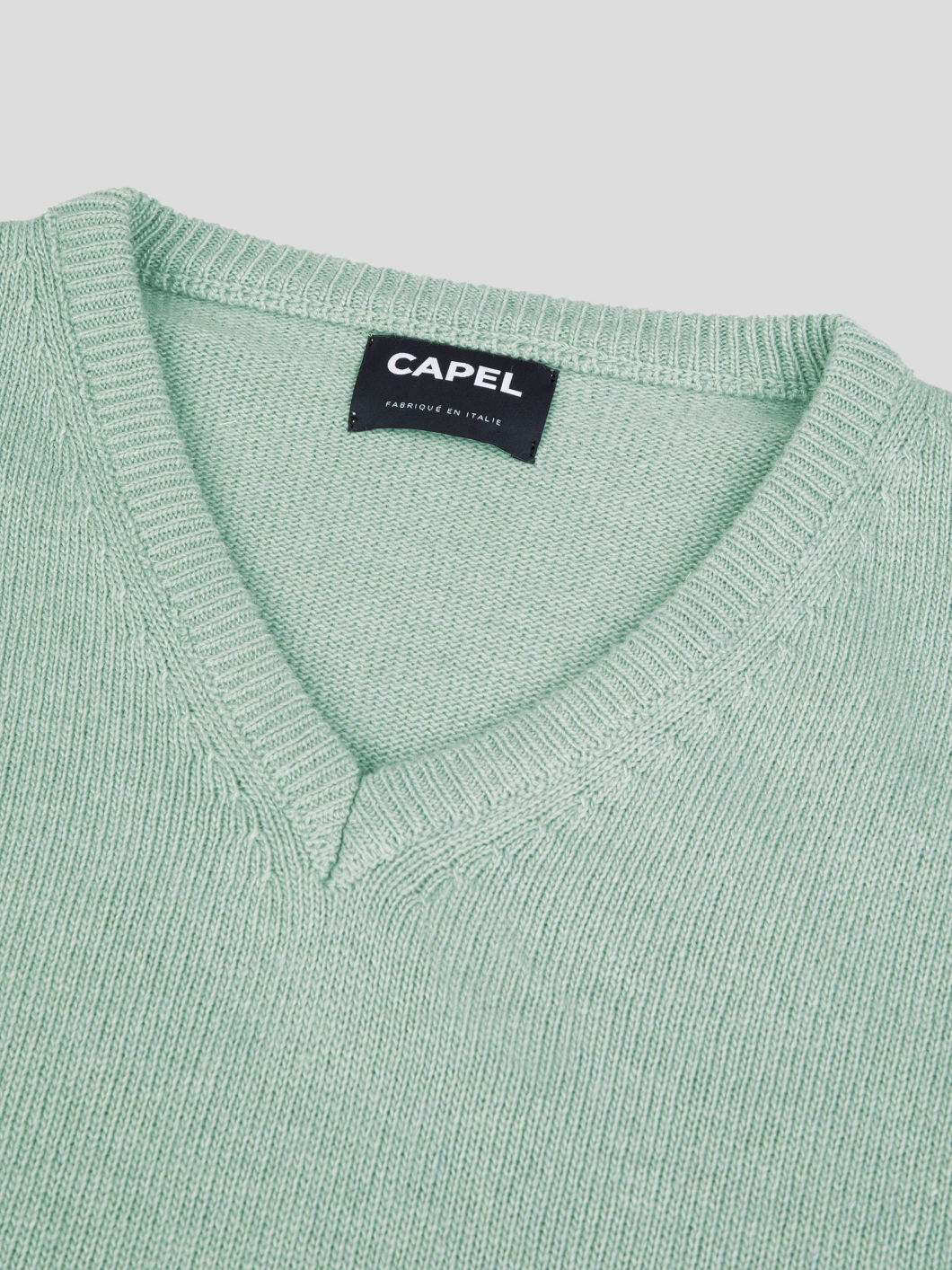 Pull Col V Como Grande Taille Vert Pastel