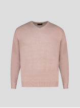 Pull Col V Como Grande Taille Rose Pâle