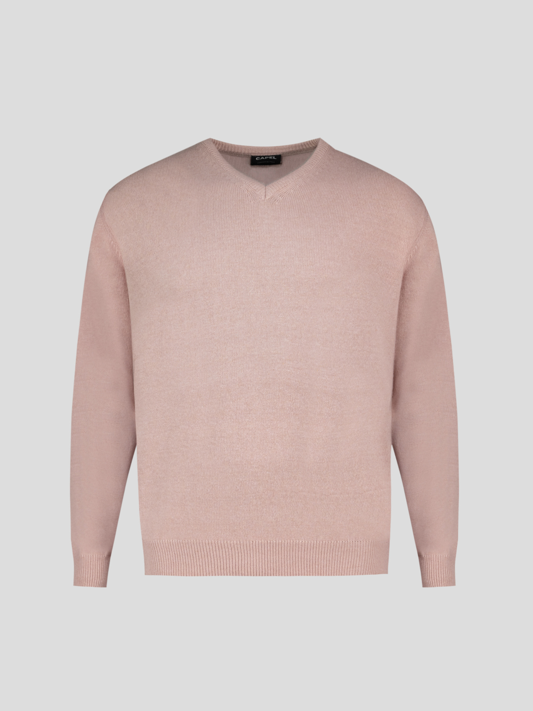 Pull Col V Como Grande Taille Rose Pâle