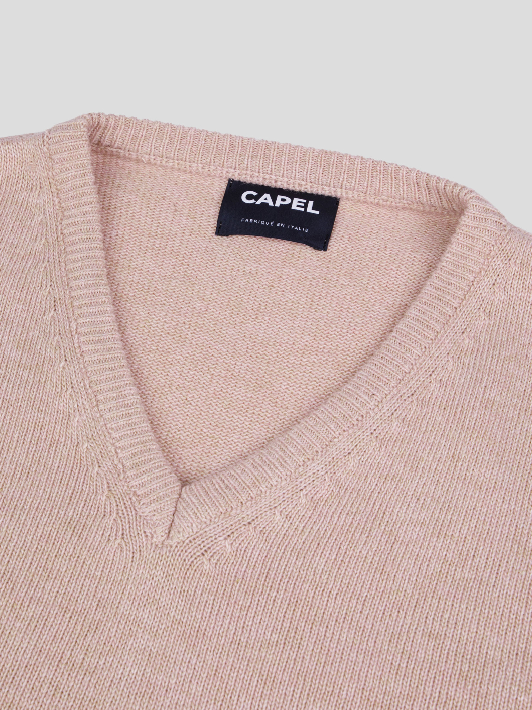 Pull Col V Como Grande Taille Rose Pâle
