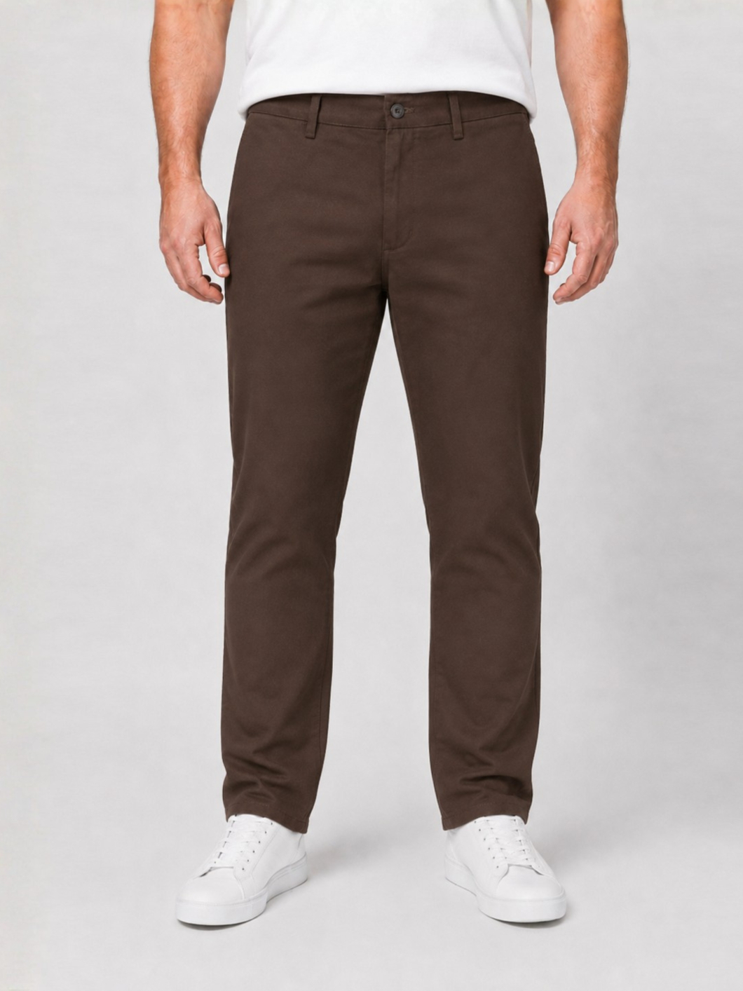Pantalon Chino Twill Grande Taille Marron