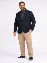 Veste Structurée avec Parmenture Grande Taille Marine