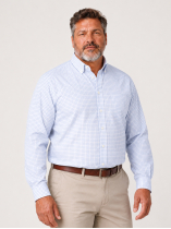 Chemise à Carreaux Grande Taille Bleue et Blanche