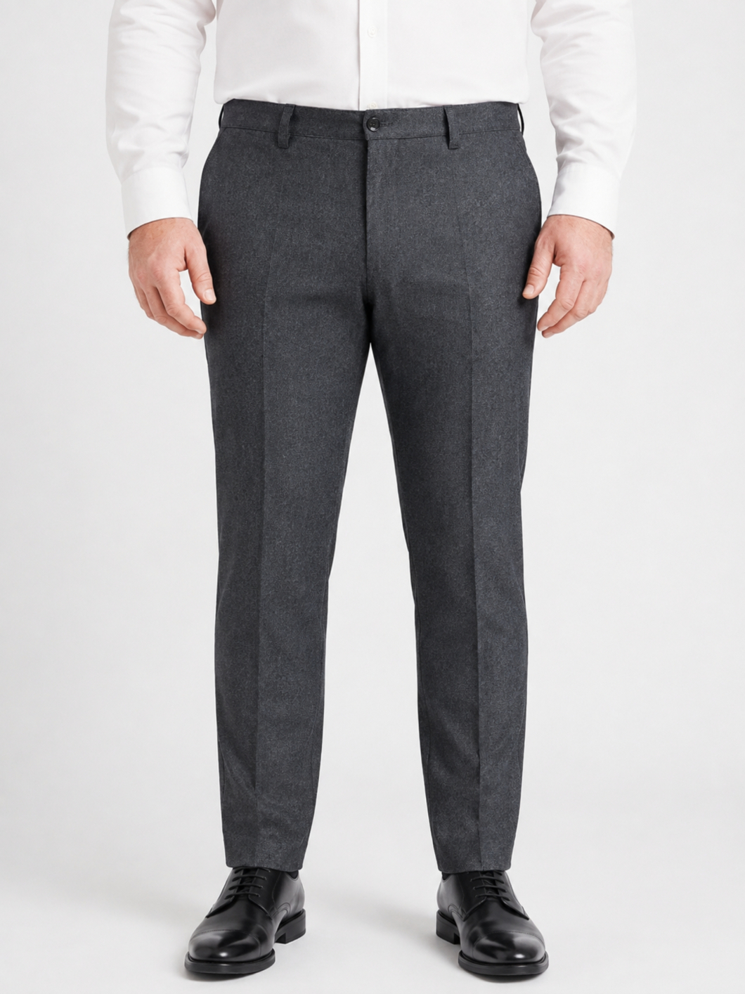 Pantalon Ville Flanelle Gabin Grande Taille Gris