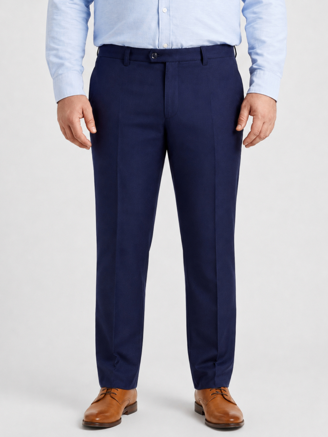 Pantalon Ville Flanelle Gabin Grande Taille Marine