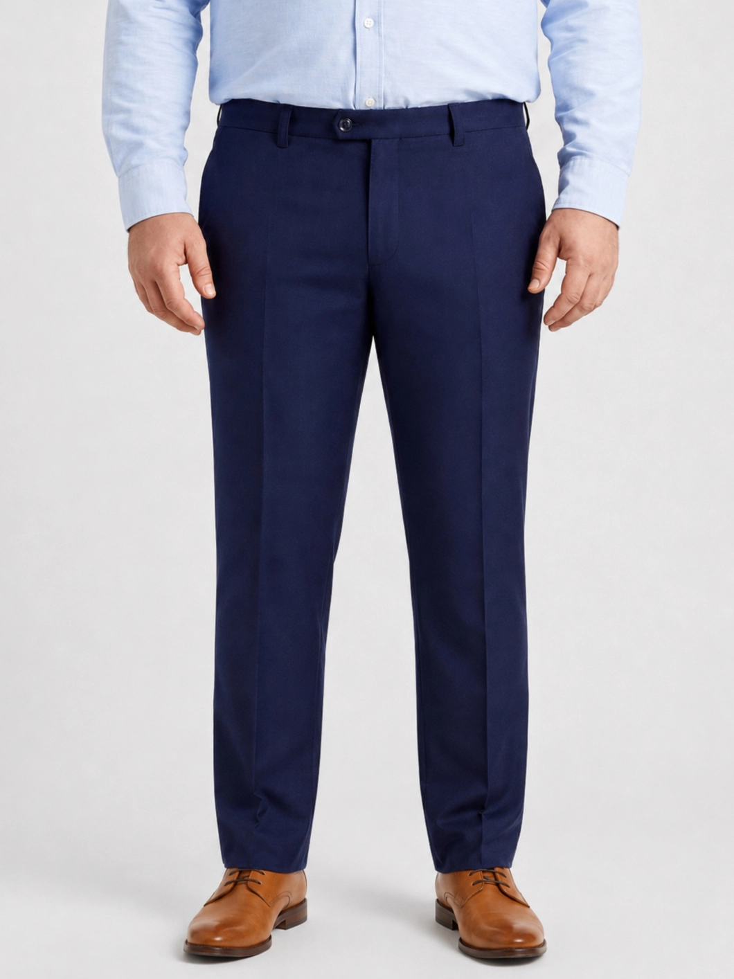 Pantalon Ville Flanelle Gabin Grande Taille Marine