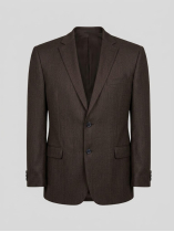 Veste Faux Uni Grande Taille Marron