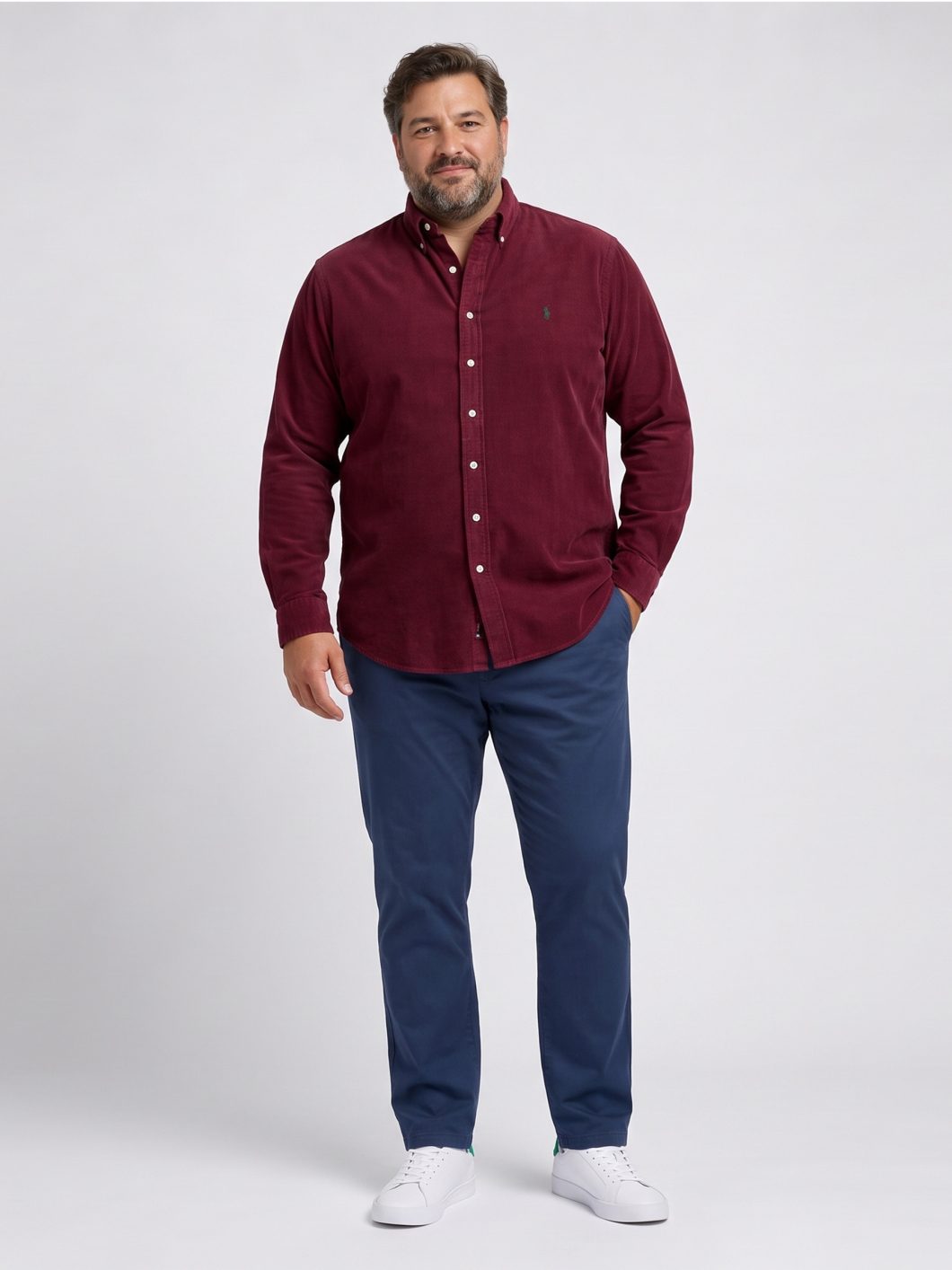 Chemise Velours Fin Grande Taille Bordeaux