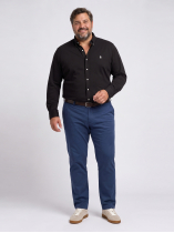 Chemise Maille Piquée Grande Taille Noire
