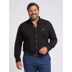 Chemise Maille Piquée Grande Taille Noire
