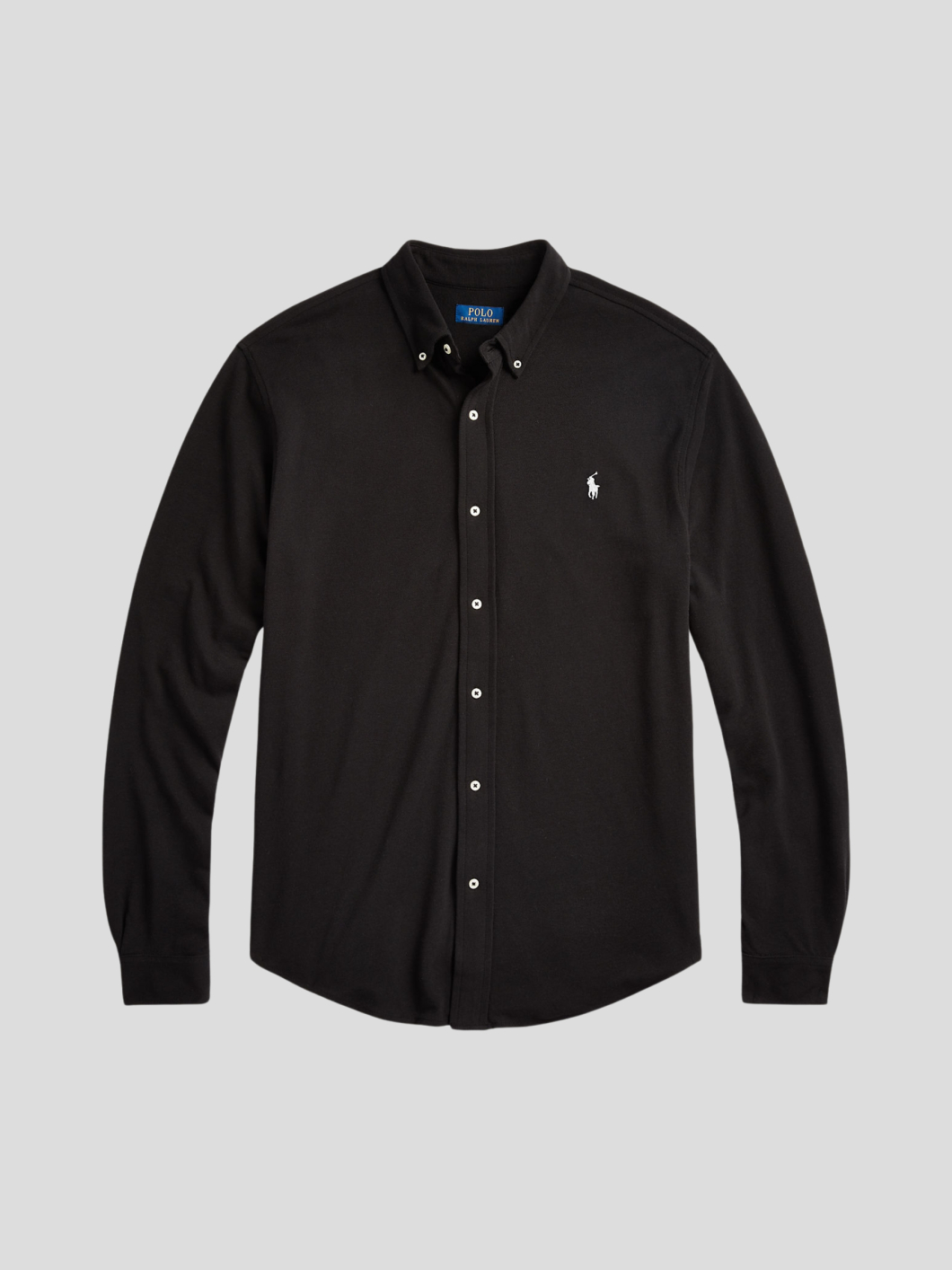 Chemise Maille Piquée Grande Taille Noire