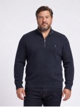 Pull Col Camionneur Grande Taille Marine