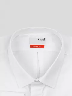 Chemise Poignets Mousquetaires 100% coton blanche homme grande taille | Capel
