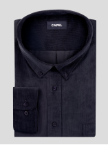 Chemise Ralph Velours Marine Capel Grande Taille  homme grande taille - Capelstore