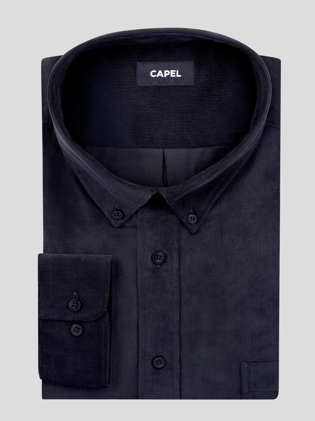 Chemise Ralph Velours Marine Capel Grande Taille  homme grande taille - Capelstore