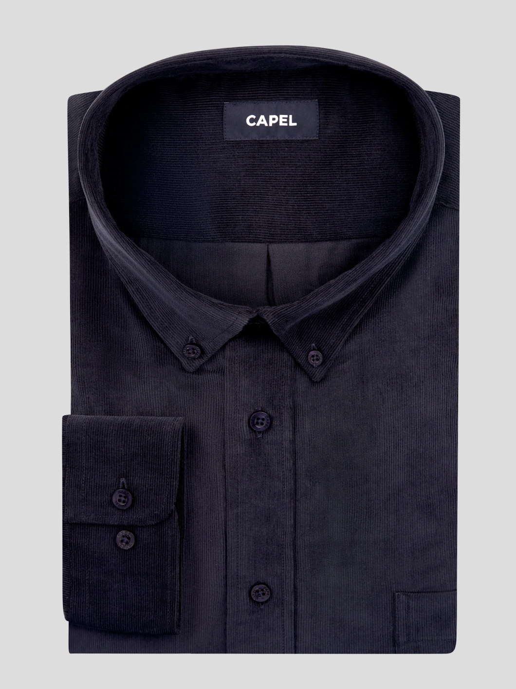 Chemise Ralph Velours Marine Capel Grande Taille  homme grande taille - Capelstore