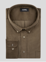 Chemise Ralph Beige Velours Capel Grande Taille  homme grande taille - Capelstore