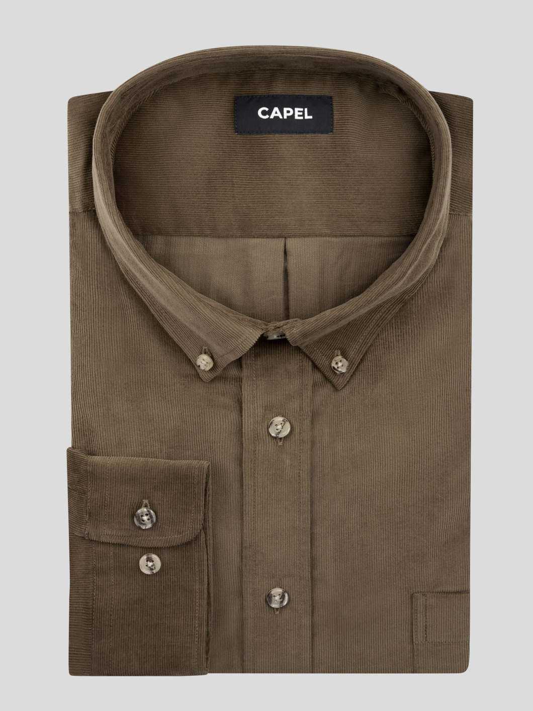 Chemise Ralph Beige Velours Capel Grande Taille  homme grande taille - Capelstore