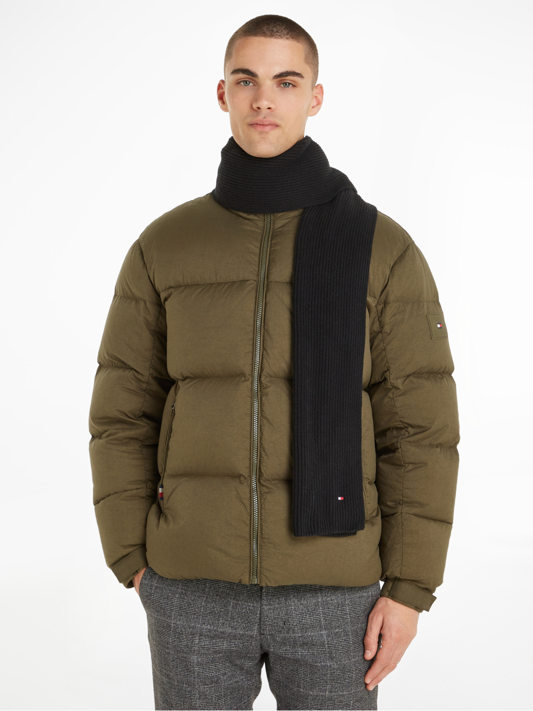 Echarpe Noire Tommy Hilfiger  homme grande taille - Capelstore